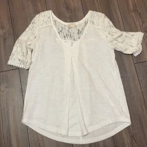 Meadow Rue Flocked Lace T-top Size XS